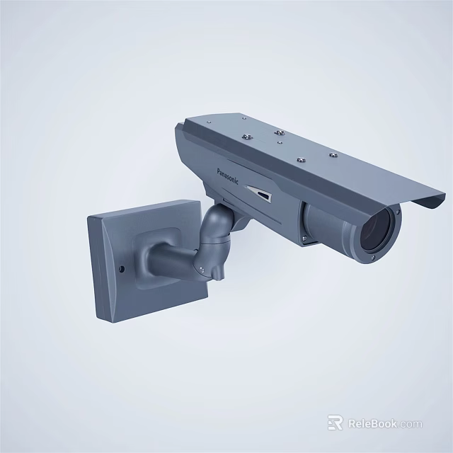 Wall Mounted Projection Surveillance Camera With High Definition Lens And Durable Design 3d model 