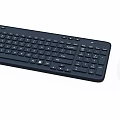 Ergonomic Black Wireless Keyboard And Mouse Set For Desktop Computer