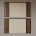 Elegant Wall Decor Design With Wooden Frame And Beige Panel Details 3d model