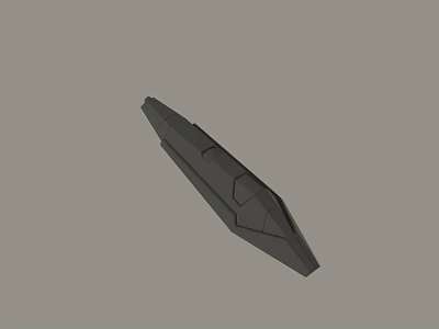 Black Angular 3D Model of Mechanical Part With Sharp Edges 3d model