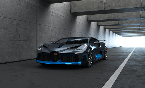 Modern sports car Bugatti 3d model