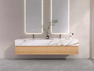 Modern Custom Bathroom Cabinet 3d model