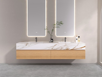 Modern Custom Bathroom Cabinet 3d model