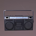 Vintage Boombox Radio With Large Speakers Antenna Cassette Deck And Handle Design