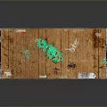Skateboard Ramp With Graffiti Decorated Orange Surface And Colorful Street Art