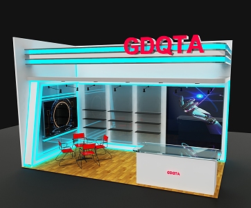 Modern Exhibition Commercial Hall 3d model