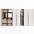 Modern Wardrobe Design With Hanging Rods Drawers Open Shelves And Light Wood Finish