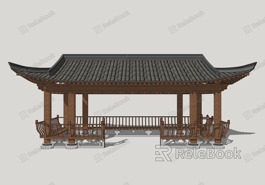 Pavilion Gazebo Garden Pavilion Leisure Gazebo Outdoor Gazebo Landscape Pavilion model