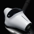 Modern White Household Vacuum Cleaner Head With Black Top Panel And Streamlined Design