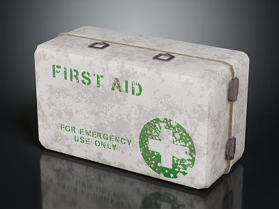 First Aid Kit For Emergency Use With Essential Medical Supplies For Home And Outdoor 3d model