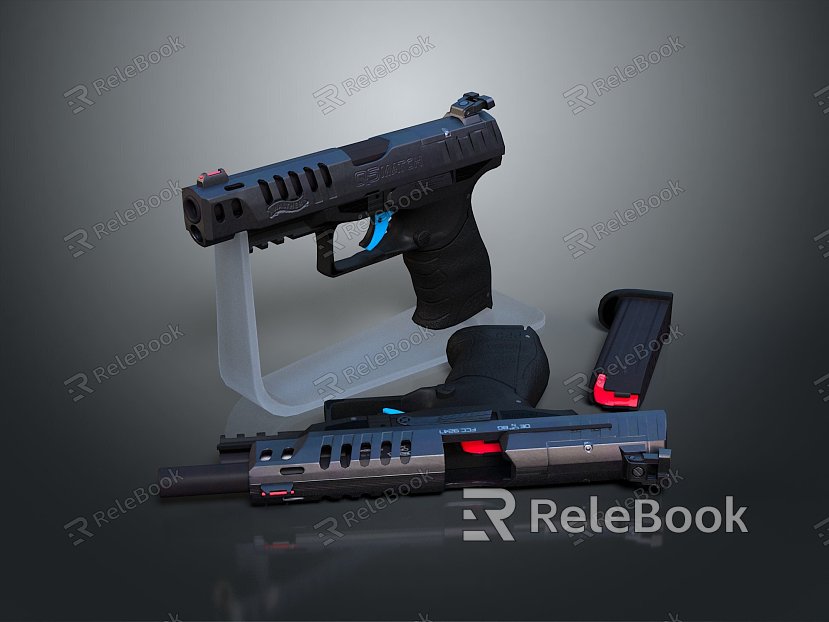 pistol semi-automatic pistol automatic pistol modern weapon hot weapon hot weapon gun military model