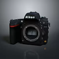 Nikon D850 Digital SLR Camera Featuring Black Body And Red Accent Details