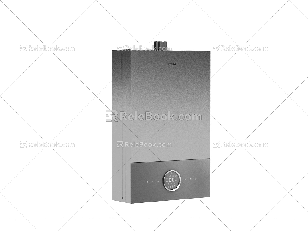 modern gas water heater 3d model