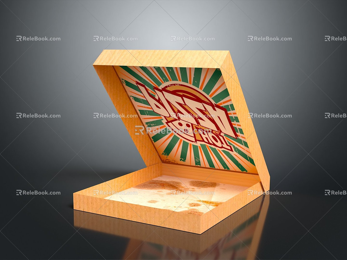 Pizza Box Pizza Durian Pizza Strawberry Sauce Pizza Fruit Pizza Spicy Crawfish Pizza 3d model