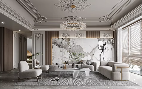 European Living Room 3d model