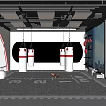 Modern Boxing Training Room With Hanging Punching Bags Mirrors And Fitness Equipment