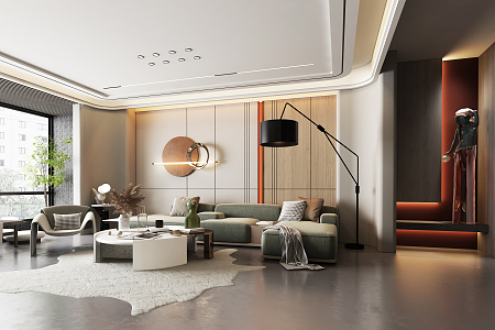 Light Luxury Living Room 3d model