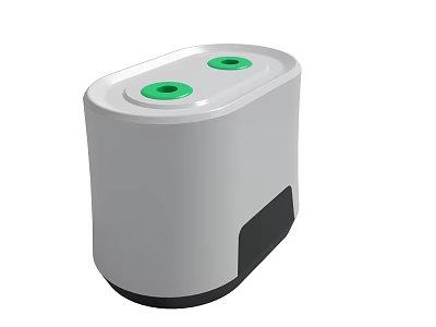 White Device With Two Green Lids And Black Base Compact Design 3d model