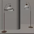 Modern Minimalist Floor Lamps With Dome And Petal Shaped Shades Metal Stand Round Base