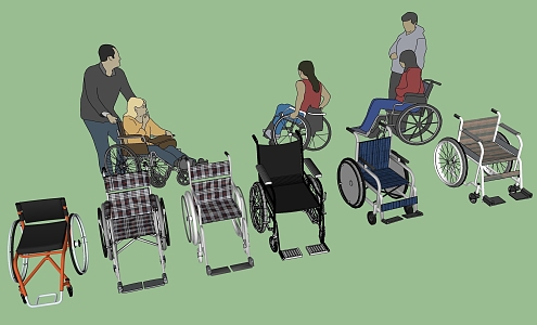 Modern Wheelchair 3d model