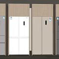 Modern Refrigerators With Various Designs And Colors Showcased In Kitchen