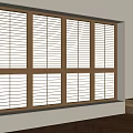 Wooden Frame Casement Windows With Blinds And Multiple Panes In Bright Interior Room