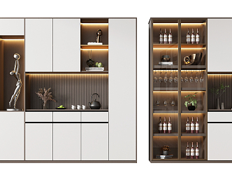 Modern Wine Cabinet 3d model