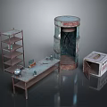 Vintage Industrial Furniture Collection Metal Shelf Table Upcycled Oil Drum And Storage Cabinet