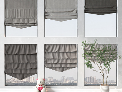 Modern Roman Curtain model