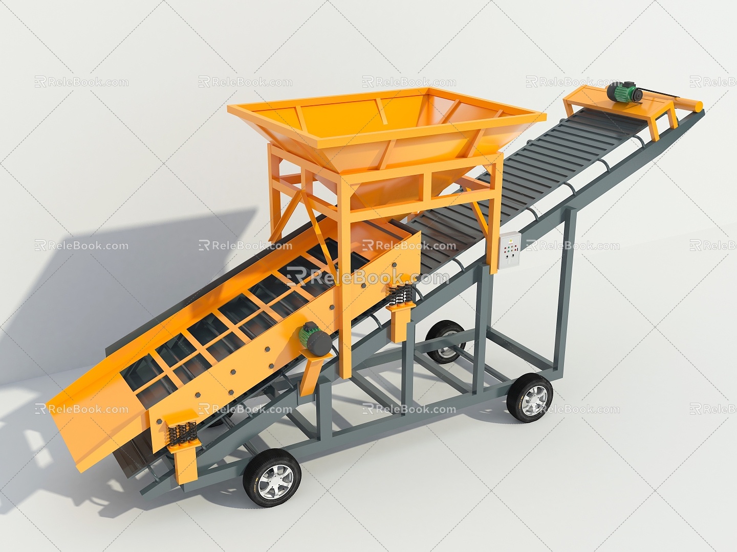 Sand making machine, sand screening machine, stonework machine, screening machine 3d model