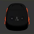 JBL Portable Speaker With Black Red Accents And White Mesh Front Design