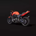 Orange and Black Modern Street Motorcycle With Sleek Design and Stylish Body