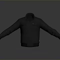 Black Casual Jacket With Zipper Closure And Pockets For Everyday Wear And Outdoor Use