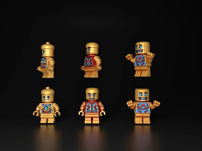 Lego Lego Man Lego Police Building Blocks Police Wenchuang Handmade Toy Decorations 3d model