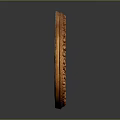 Ancient Defensive Weapon Round Shield With Wooden Frame Woven Center And Decorative Edges