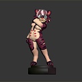 Modern game character tiger cartoon tiger anime tiger 3d model