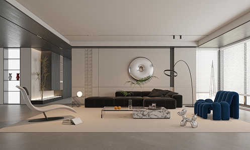 modern living room 3d model