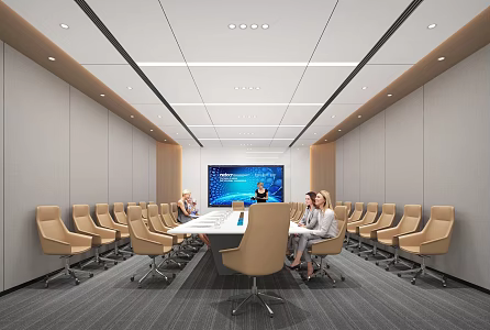 Modern Meeting Room Meeting Table and Chair 3d model