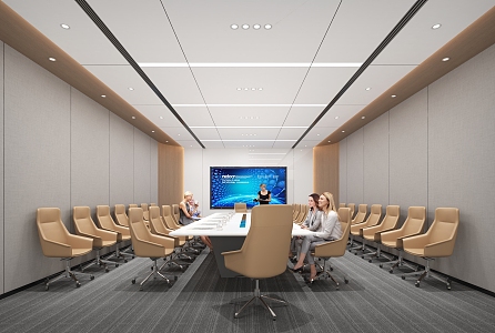 Modern Meeting Room Meeting Table and Chair 3d model