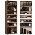 Modern Shoe Cabinet Interior Design With Multiple Shelves For Shoes And Bags Storage