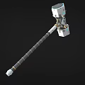 Sci-fi Hammer Warhammer Thor Hammer Future Hammer High-tech Hammer Cyberpunk Hammer Low Face Number Low Model Simple Model Game Movie and TV Level Super Realistic 3d model