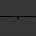 Majestic Flying Dragon Creature with Extended Reddish Brown Wings and Sleek Long Tail in Dark Background