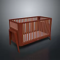 Wooden Baby Crib For Children With Safe Railings And Sturdy Bed Base