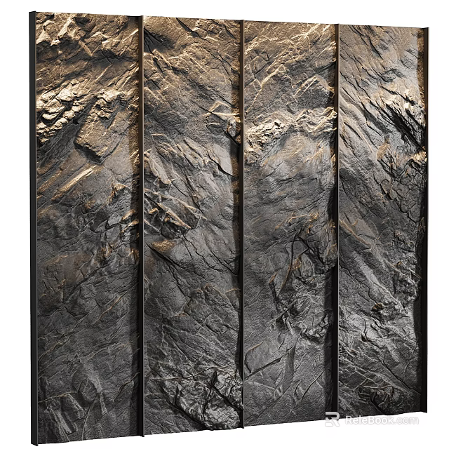 Natural Stone Texture Modern Background Wall With Decorative Surface Design Details 3d model