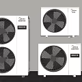 Midea Air Conditioner Fan Units With Multiple Models And Modern Design 3d model