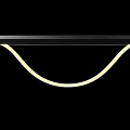 Modern Curved LED Chandeliers Design With Black Frame Hanging Decorative Lighting