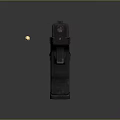 Black Tactical Handgun Featuring Textured Grip Ergonomic Handle Metallic Slide And Precision Design