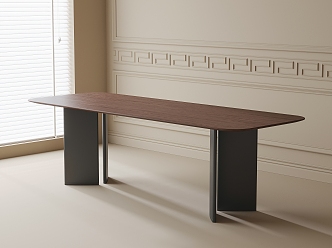 Rectangular dining table 3d model