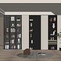 Modern bookcase 3d model
