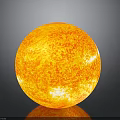 Glowing Sun Sphere With Textured Yellow And Red Surface In 3D Render